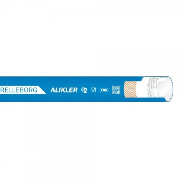 63 Hose for the transportation and pumping of liquid foods such as wine, beer, milk, oil, fat, cider, fruit juices and alcoholic beverages up to 95% alcohol.