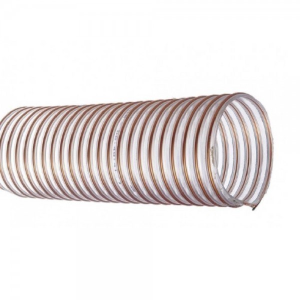 50 hose for abrasive materials, for transportation of complex materials - sand, gravel, grain. Loading and transport hose for glass works, mine processing, steel mills, quarries, ships and docks, cement works. Protective hose against mechanical pressure.
